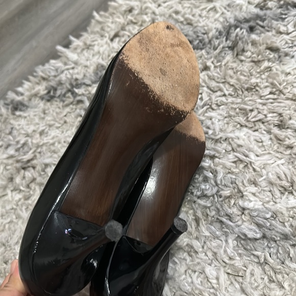 Stuart Weitzman Patent Leather Pumps Heel Shoes Black around Toe 8.5 N - Picture 7 of 7